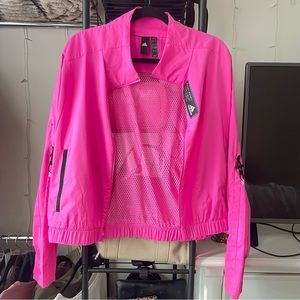ADIDAS pink mesh windbreaker
